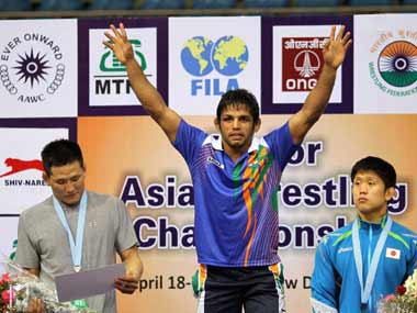 Asian Wrestling C'ship: Amit Kumar bags gold as India win freestyle trophy Asian Wrestling C'ship: Amit Kumar bags gold as India win freestyle trophy
