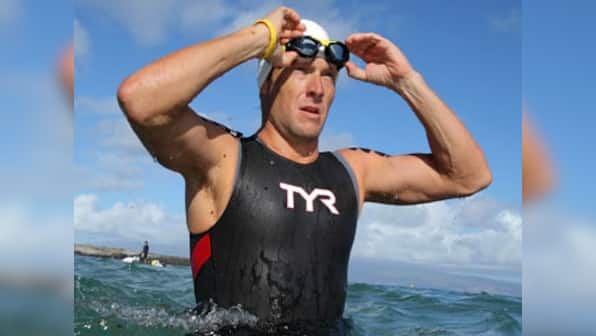 Lance Armstrong's back, but this time in swimming