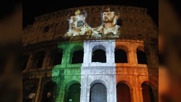 Colosseum lit up to show solidarity with Italian marines facing trial in India
