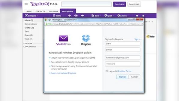 Yahoo! Mail teams up with Dropbox to help manage attachments