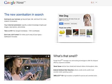 Screengrab of Google Nose. 