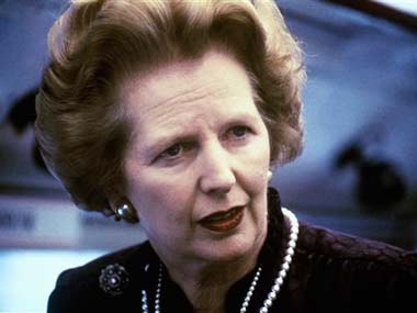 Former British prime minister Margaret Thatcher. AP