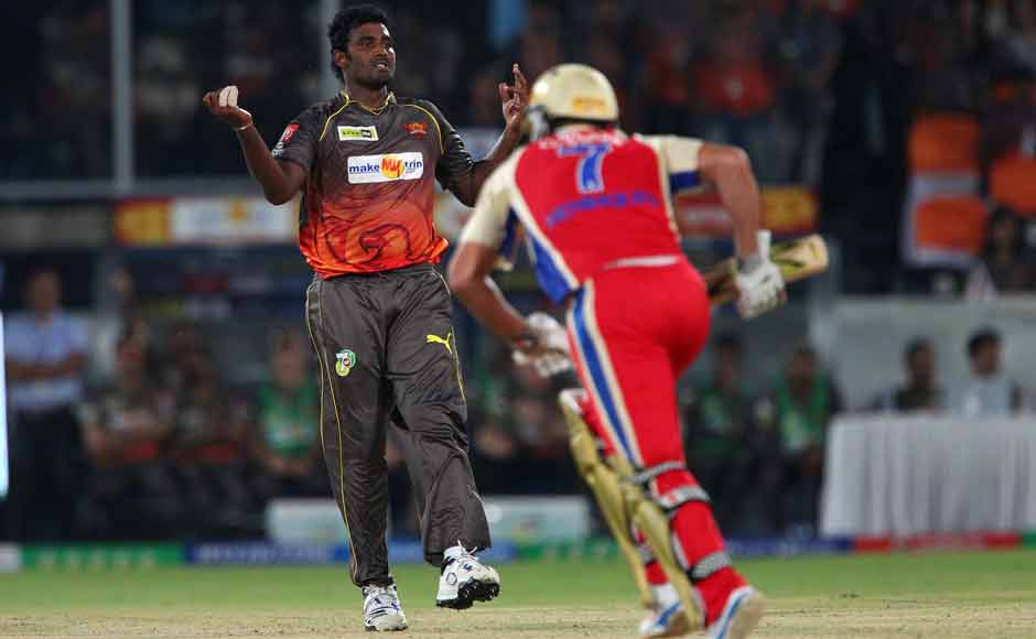 Thisara Perera took a wicket for Sunrisers and also partnered White during the Super Over. BCCI