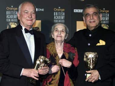 File photo of James Ivory, Ruth Prawer Jhabvala and Ismail Merchant, who together formed Merchant Ivory Productions. Reuters