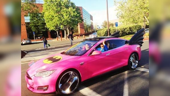 Check out Google co-founder Sergery Brin's Pink Tesla