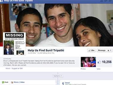 A screengrab of the Facebook page created by Sunil’s family to help find him. 
