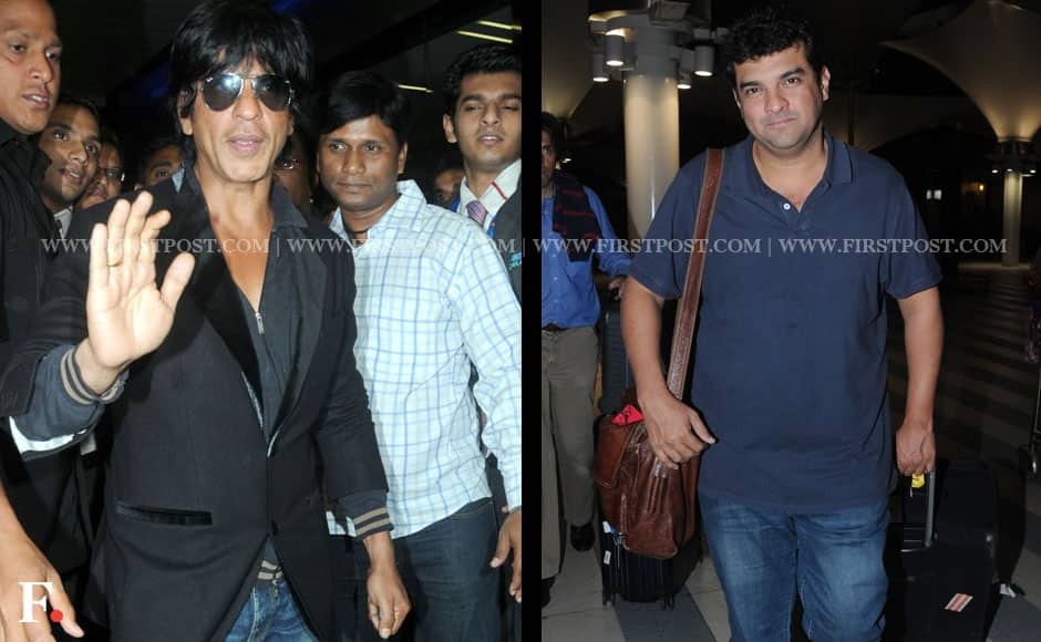Shah Rukh Khan and UTV top boss Siddharth Roy Kapur returned from Vancouver after attending the TOIFA ceremony and were spotted leaving Chhatrapati Shivaji International Airport on early Wednesday morning. Sachin Gokhale/Firstpost 