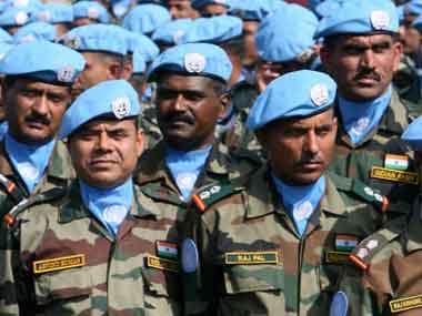Indian Army troops on UN mission. AFP