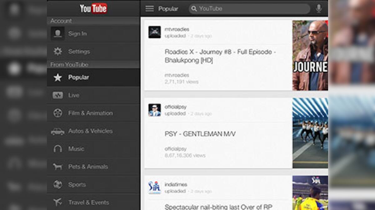 YouTube app for iOS now has live stream, TV queue option – Firstpost