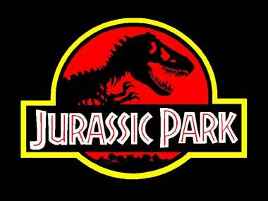 The Jurassic Park movie logo