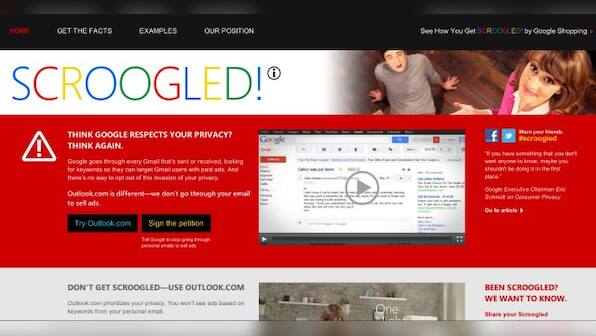 Microsoft ups attack on 'evil' Google, says it doesn't care about privacy
