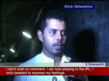Just wrote my feelings on Twitter: Sreesanth Just wrote my feelings on Twitter: Sreesanth