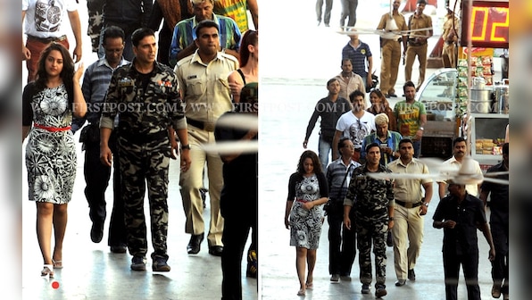 Spotted: Akshay Kumar, Sonakshi Sinha shooting for Thuppakki remake 