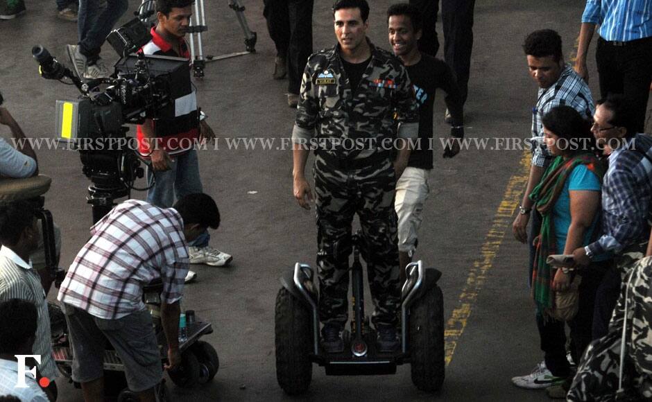 Akshay Kumar spotted on the sets of Pistol. Sachin Gokhale/Firstpost 