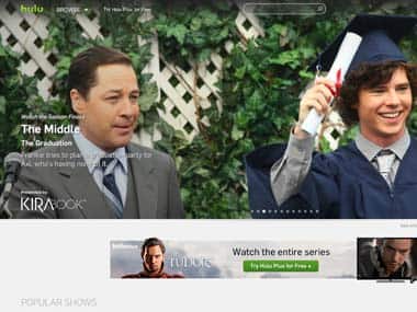 Screengrab of the Hulu site
