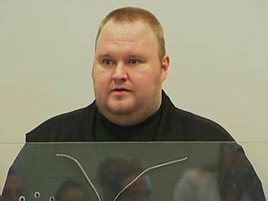 Still image from video shows founder of file-sharing website Megaupload Dotcom at court in Auckland in 2012. Reuters 