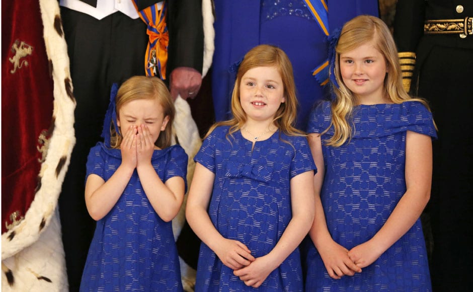 Dutch Crown Princess Catharina-Amalia (L), Princess Ariane (C) and Princess Alexia pose during a photocall at the royal palace in Amsterdam following the crowning cerimony. Reuters Dutch Crown Princess Catharina-Amalia (L), Princess Ariane (C) and Princess Alexia pose during a photocall at the royal palace in Amsterdam following the crowning cerimony. Reuters
