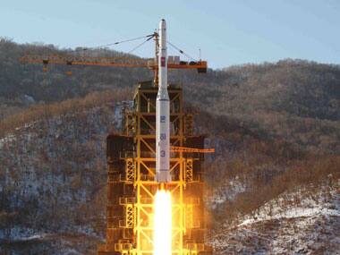 A missile test by North Korea. AP