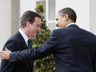 Barack Obama and David Cameron. AP