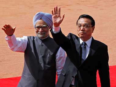 Prime Minister Manmohan Singh and Li Keqiang during the visit. Reuters 