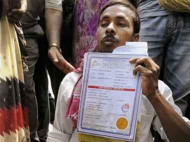 A Saradha scam victim. PTI