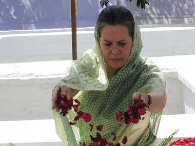 Congress president Sonia Gandhi. Image courtesy PIB