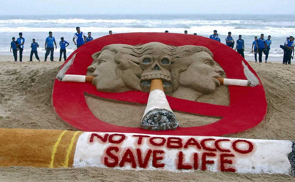 sand drown of tobacco World No Day Art at Puri Beach PURIWAVES If you do smoke, commit
