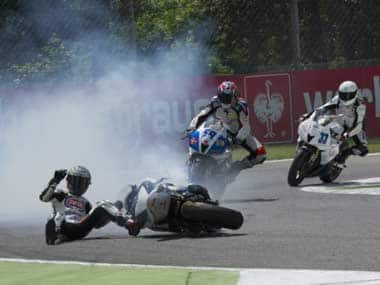 The race was marred by rain and crashes. Getty Images