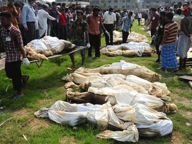 Victims of the Bangladesh building collapse. AFP