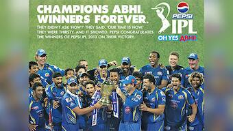 Pepsi congratulates Mumbai Indians, the only Coke IPL team