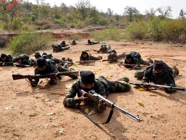 At a Maoist training camp in Chhttisgarh. AFP. 