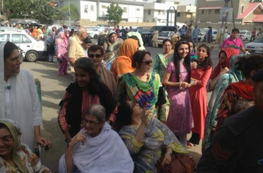 Women in some polling stations stopped from voting in Pakistan Women in some polling stations stopped from voting in Pakistan