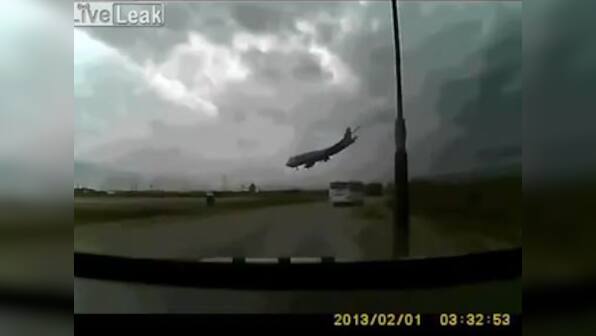 Dramatic video shows Boeing 747 crash after taking off