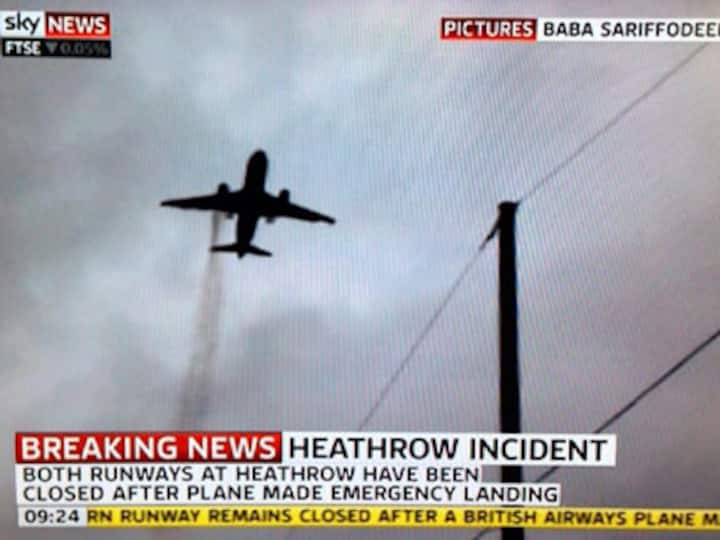Heathrow runways shut as British Airlines plane makes emergency landing