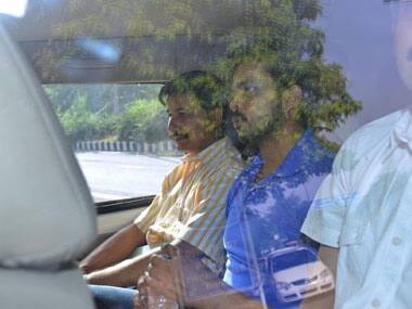 Sreesanth being produced in the Delhi court yesterday. Naresh Sharma/ Firstpost
