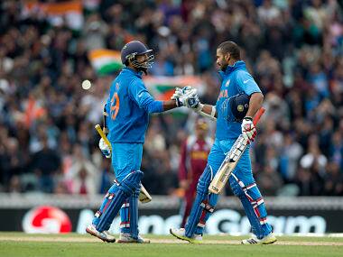 India are benefitting from the hard work Dinesh Karthik and Shikhar Dhawan have put in behind the scenes. AP