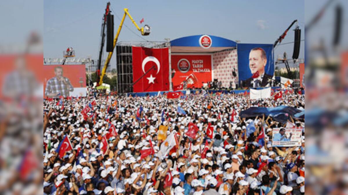 Thousands rally for Turkey's PM Recep Erdogan amid protests – Firstpost