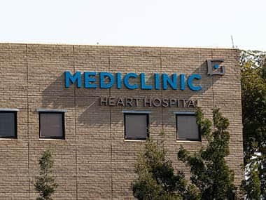 The Medi-Clinic Heart Hospital, where former South African president and anti-apartheid hero Nelson Mandela is believed to be admitted, is seen. Reuters 