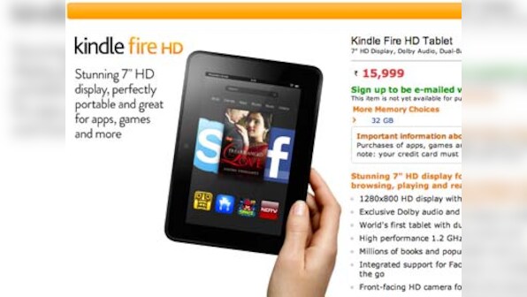 Amazon brings Kindle Fire HD to India at Rs 15,999, available from 27 June