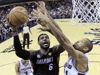 NBA finals: LeBron, Wade, Bosh power Heat to series levelling win NBA finals: LeBron, Wade, Bosh power Heat to series levelling win