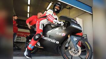 Teenager Oliveira gets first ever pole for Mahindra in Moto3