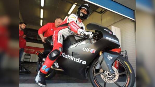 Teenager Oliveira gets first ever pole for Mahindra in Moto3