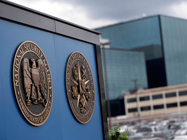 File photo of a sign stands outside the National Security Administration (NSA) campus in Fort Meade, Md. AP