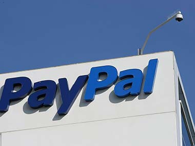 PayPal logo. AP