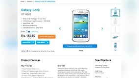 Samsung Galaxy Core up for pre-booking at Rs 15,350, ships on 1 July 