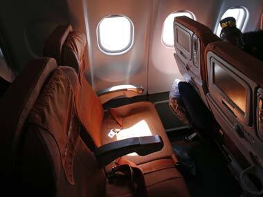 Sunlight shines on Seat 17A, which Edward Snowden was supposed to have booked on the Aeroflot flight SU150 from Moscow to Havana. AP