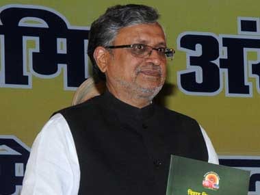 A file photo of Bihar Deputy Chief Minister Sushil Kumar Modi. Image courtesy PIB