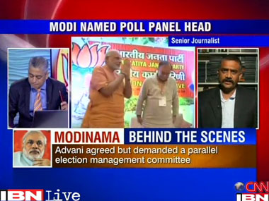 Modi will win hands down in a contest between Modi and Advani Modi will win hands down in a contest between Modi and Advani