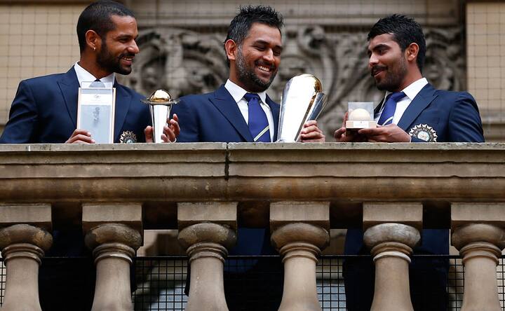 From close or afar: Dhoni, Sir Jadeja and Dhawan are the Champions of India From close or afar: Dhoni, Sir Jadeja and Dhawan are the Champions of India