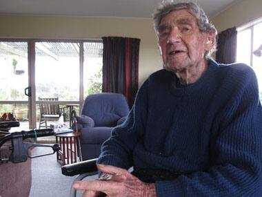 New Zealand's oldest driver Bob Edwards. AP image